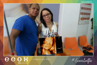 Ecografía emocional ecografía 4D de Nachelin Lissett y su peque